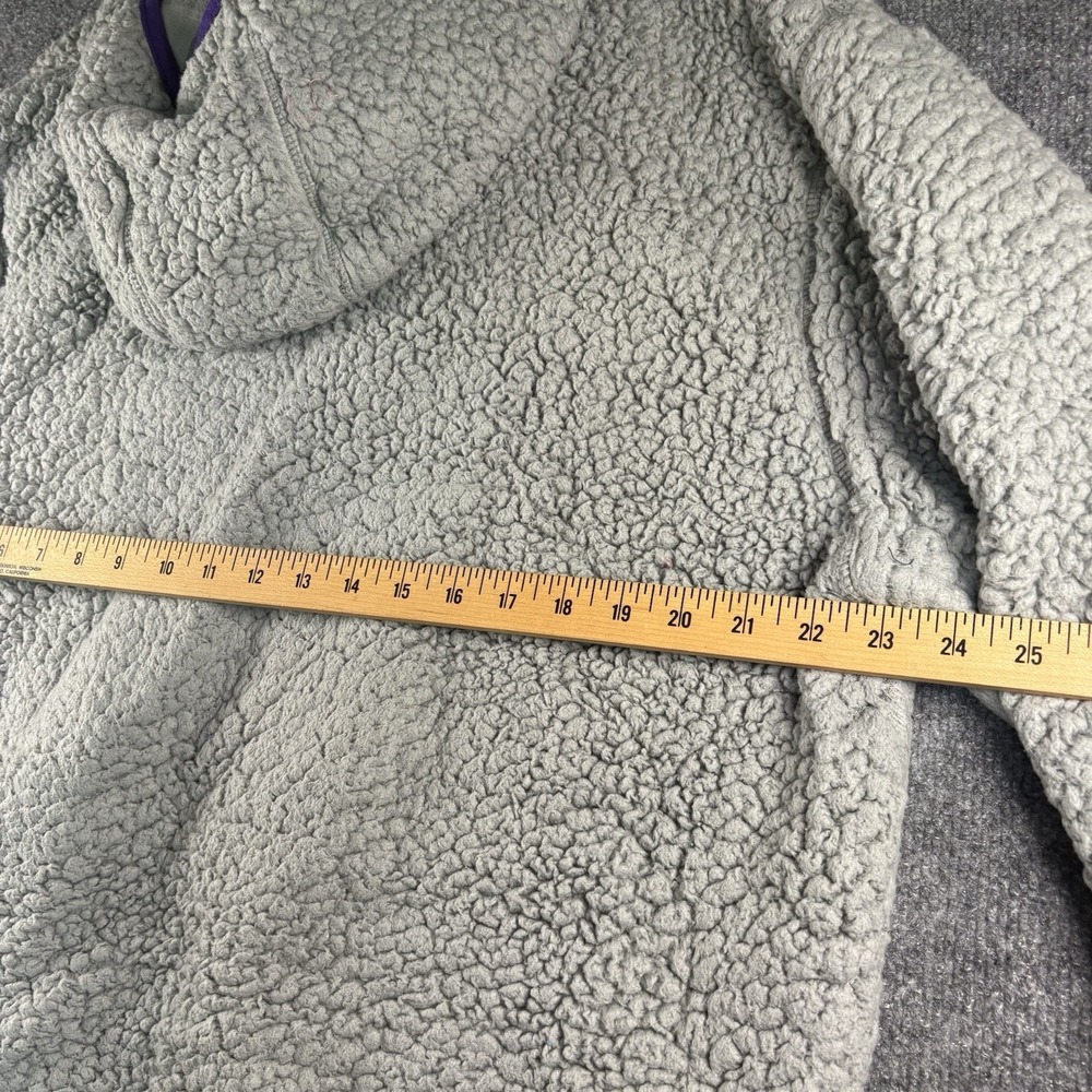 LSU Tigers Womens XXL Sherpa Fleece Pullover Colosseum Gray Purple Hooded NCAA - Picture 6 of 6
